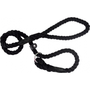 Dog & Co Cotton Mix Slip Rope Lead Black 5/8" X 40"